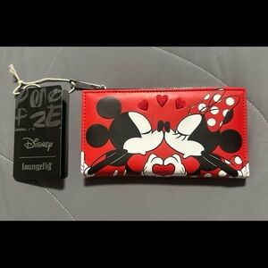 Loungefly Red Love Wallet with Disney Design